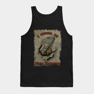 Funny Iguana Valentine your 2021 Reptile Valentine Tank Top